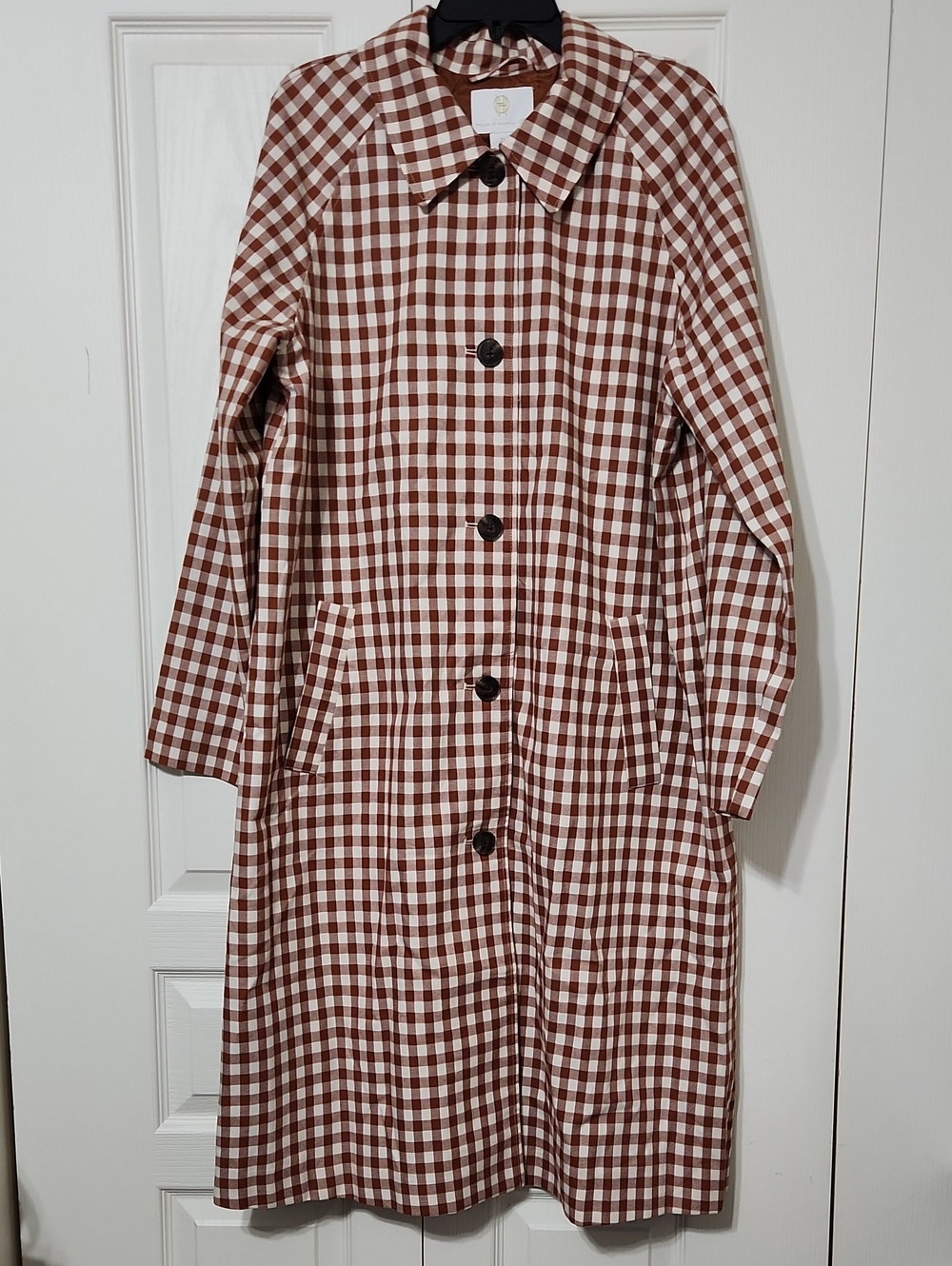NWT House Of Harlow 1960 Checkered Trench Coat. Size L